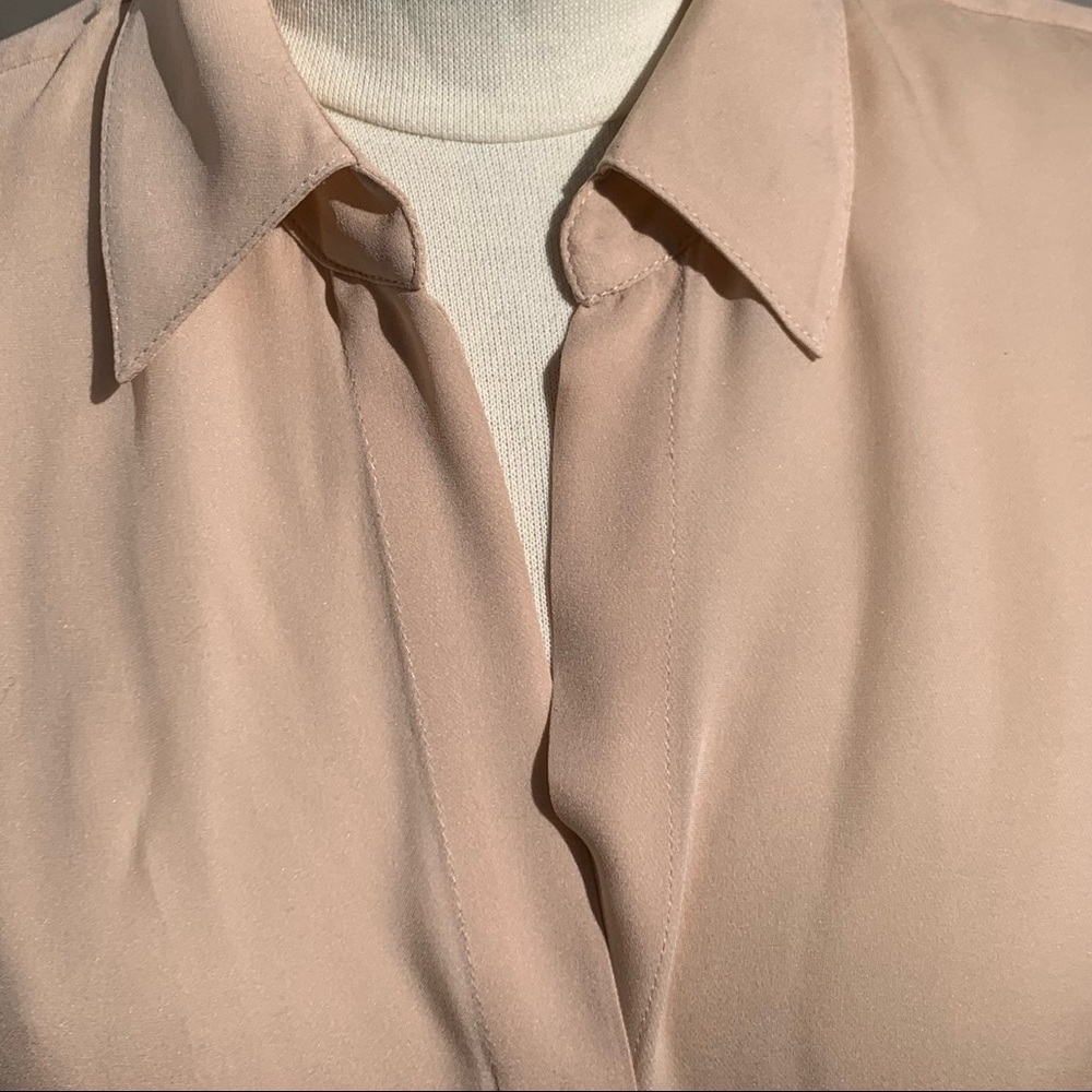 L’agence Silk Button Down Blouse Drawstring Ruchi… - image 4